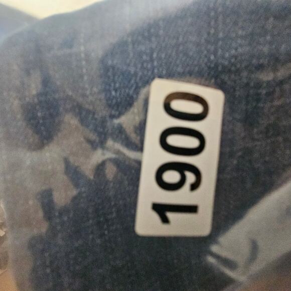 American eagle 8 short real flare Blue Jeans denim heel frayed see pics - Picture 12 of 12